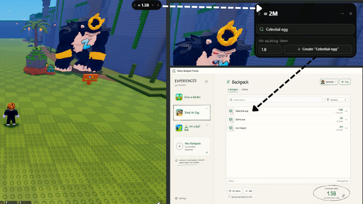 Roblox Backpack Tracker screenshot 1
