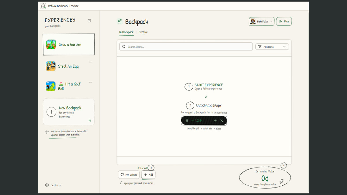 Roblox Backpack Tracker screenshot 5