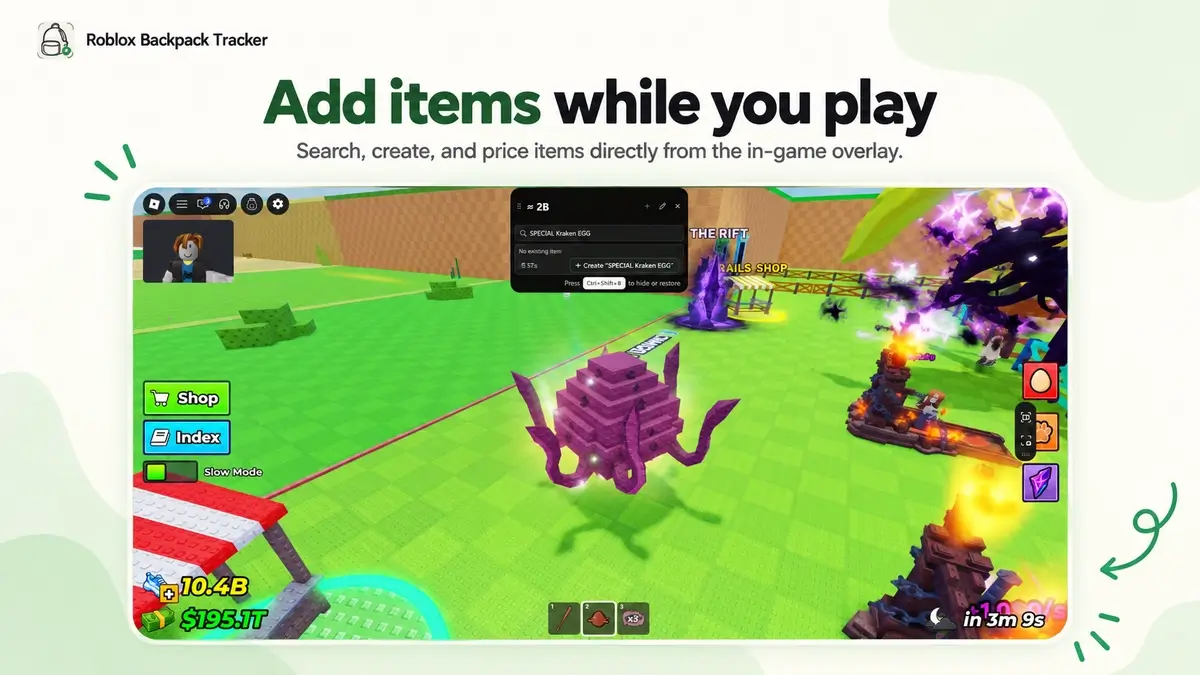 Roblox Backpack Tracker screenshot image