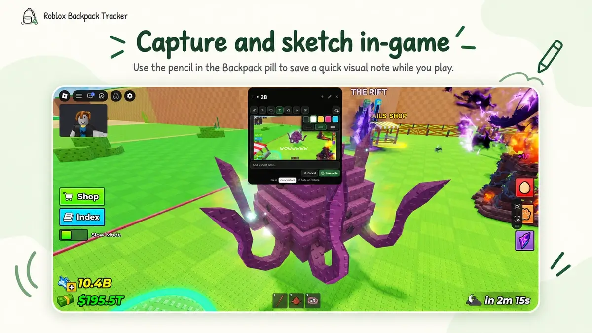 Roblox Backpack Tracker screenshot image