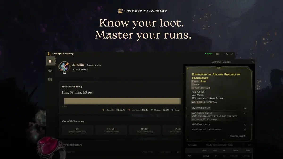 Last Epoch Overlay screenshot image