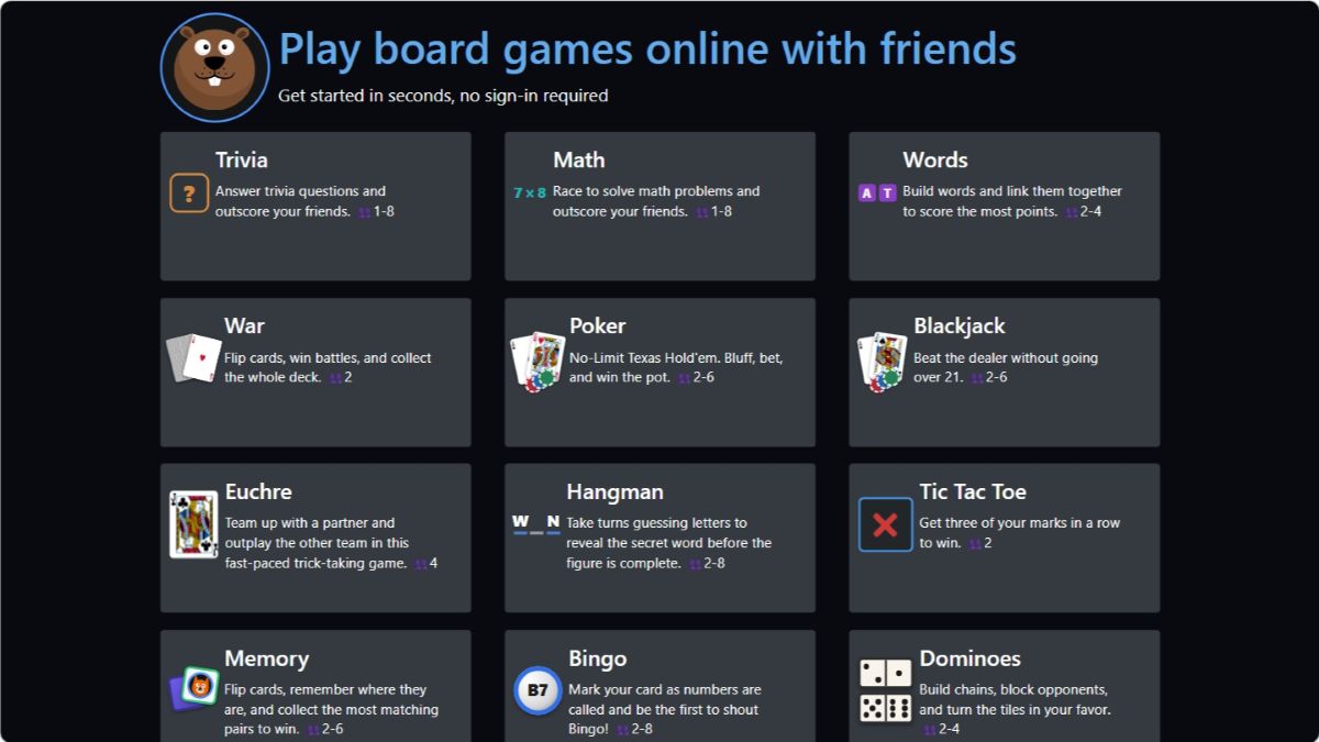 BuddyBoardGames screenshot 1