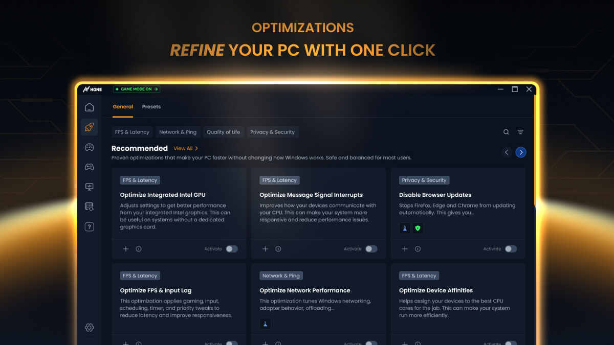 Hone screenshot image