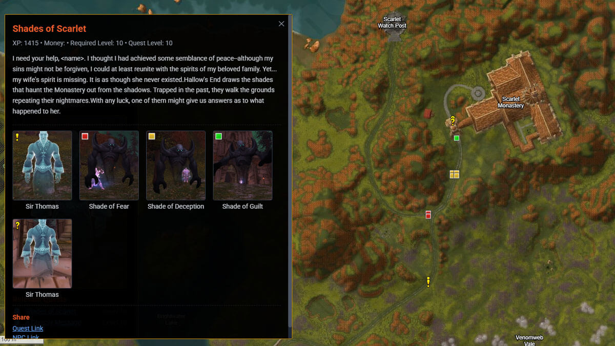 WoW Interactive Map screenshot image