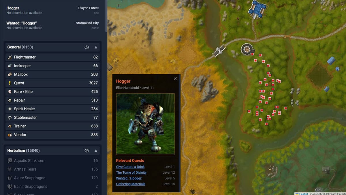 WoW Interactive Map screenshot image